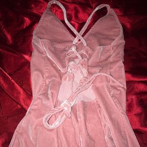 Bodycon dress string up back.